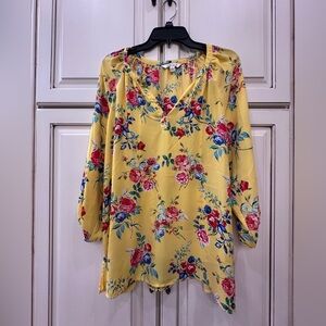 Pioneer Woman Floral Yellow Blouse